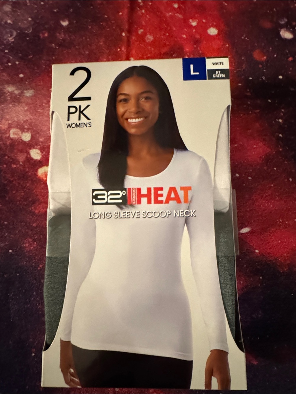 Women's Long Sleeve Scoop Neck Top - White